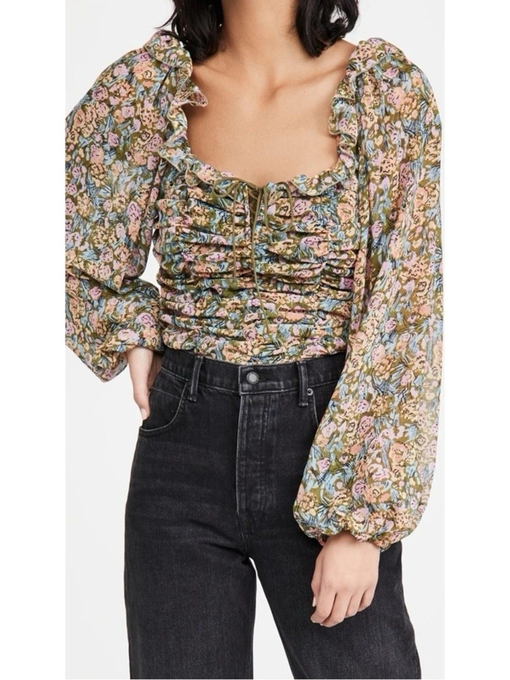 Free People Mabel Printed Blouse - Picture 4 of 8